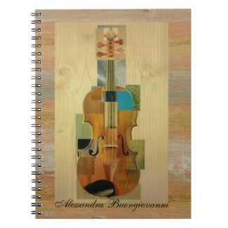Composed Violin Spiral Note Book