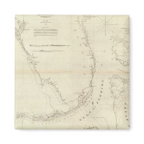 Composite Bahama Banks, Gulf of Florida Refrigerator Magnets