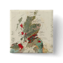 Composite Geological, palaeontological map Pinback Buttons