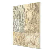 Composite Map of Arizona, Nevada, and Utah Gallery Wrap Canvas