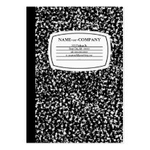 composition book business cards
