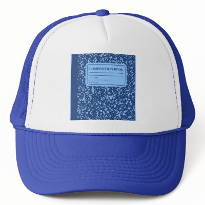 composition notebook hat