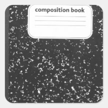 Composition Book Student Teacher Square Stickers