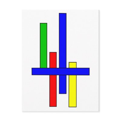 Composition III Post Card by lonvig