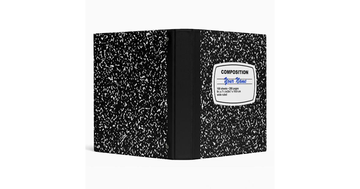 3 ring binder composition notebook