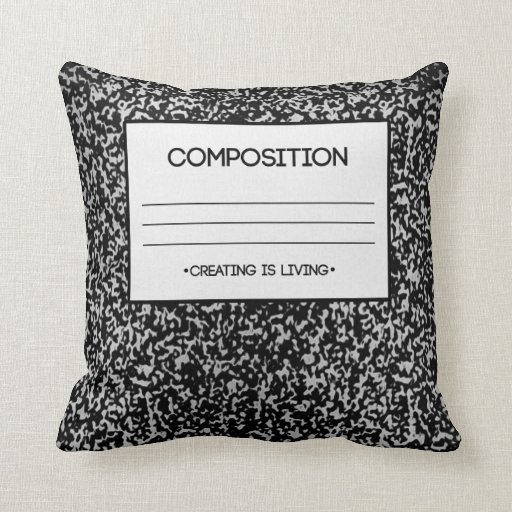 Composition Notebook Design Throw Pillows Zazzle