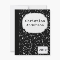 Composition Notebook Graduation Invitation invitations