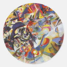 Composition VII Round Sticker
