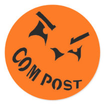 Compost Jack-o-Lantern Sticker stickers