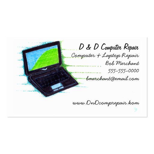 Computer and Tech Business Card (front side)