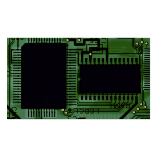 Computer board business card template (back side)