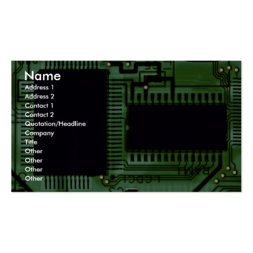 Computer board business card template