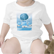 Computer brain computing concept t shirt