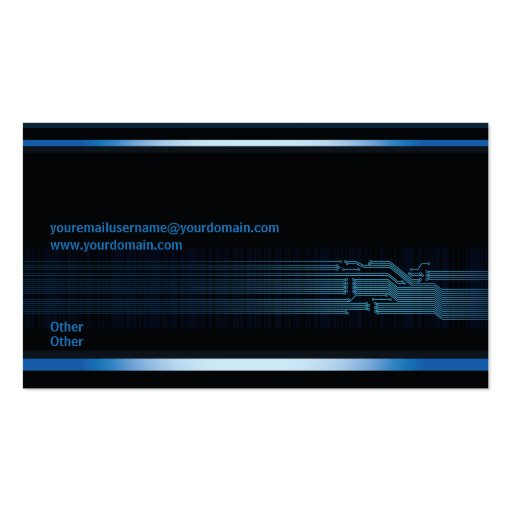 Computer Business Business Card (back side)