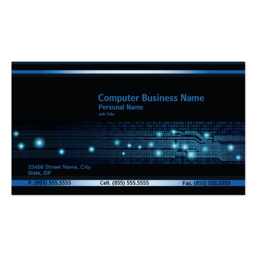 Computer Business Business Card (front side)
