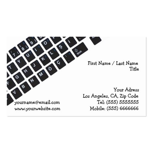 Computer Business Card (front side)