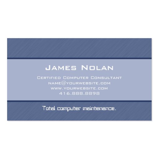 Computer Business Cards Blue Abstract Angle (back side)