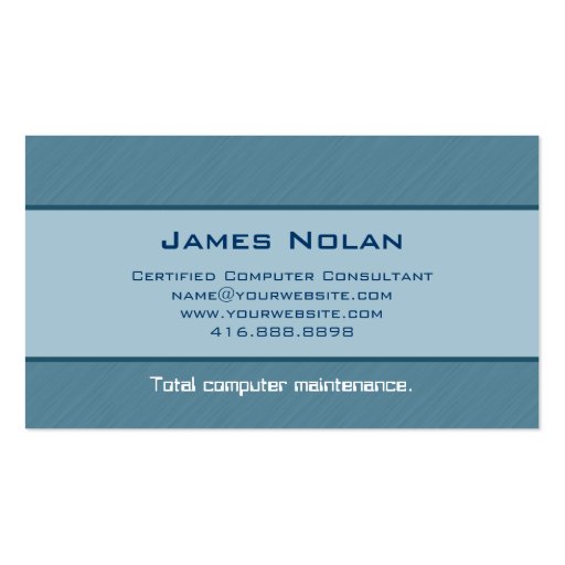Computer Business Cards Blue Abstract Angle (back side)
