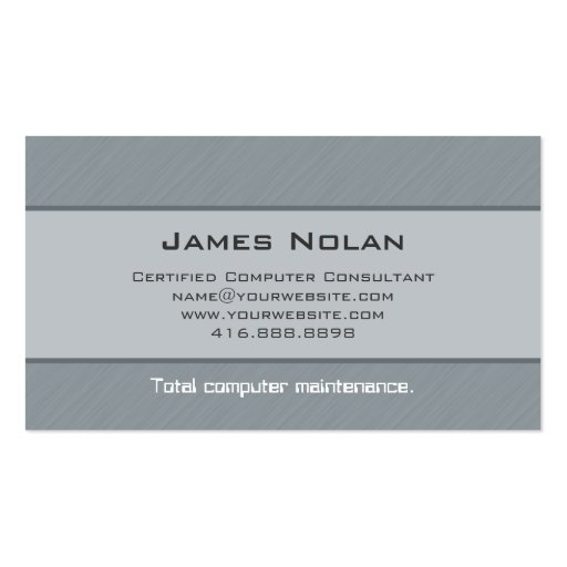 Computer Business Cards Gray Abstract Angle (back side)