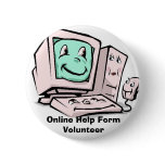 Computer-Cartoon, Online Help Form Volunteer buttons