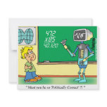 Computer Cartoon Robot in classroom Custom Announcements