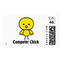 Computer Chick Stamp