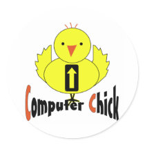 Computer Chick stickers by fashionfiles Computer Chick stickers