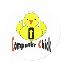 Computer Chick stickers by fashionfiles Computer Chick stickers