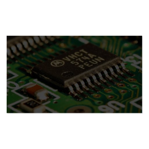 Computer Chips Circuits Boards Business Card Template (back side)