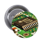Computer Chips Circuits Boards Button