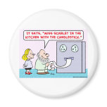 computer clue miss scarlett kitchen candlestick fridge magnet