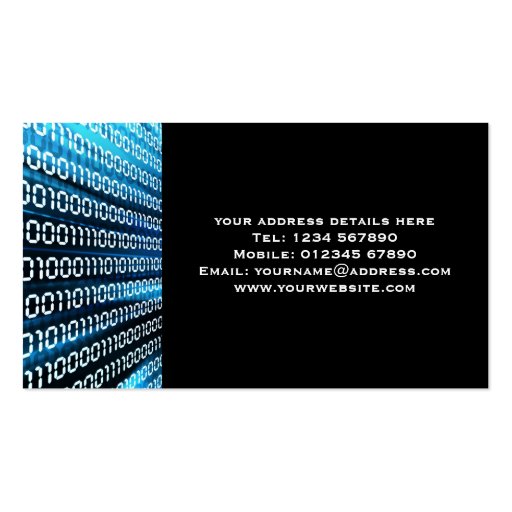 Computer Consultants Business Card (back side)