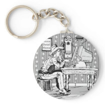 Computer Cowboy Key Chain