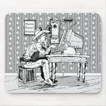 Computer Cowboy Mouse Pad