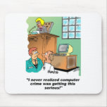 Computer Crime Cartoon mousepads