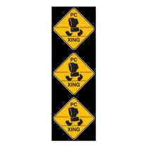 computer crossing (xing) sign bookmark business card template
