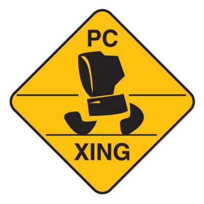 computer crossing (xing) sign cut outs by geekme