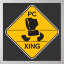 computer crossing (xing) sign posters
