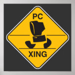 computer crossing (xing) sign posters