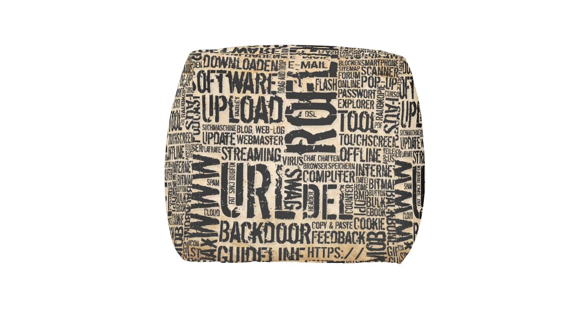 Computer Dictionary... Outdoor Pouf Zazzle