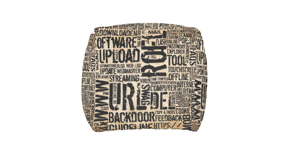 Computer Dictionary... Outdoor Pouf Zazzle
