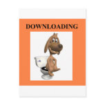 computer dog joke post card