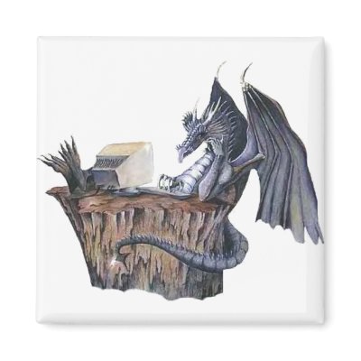 Computer Dragon Magnet