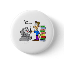 Computer Engineer Cartoon buttons
