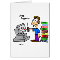 Computer Engineer Cartoon cards