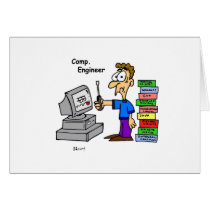 Computer Engineer Cartoon cards
