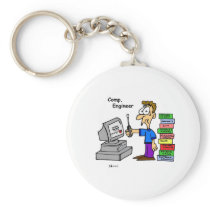 Computer Engineer Cartoon keychains