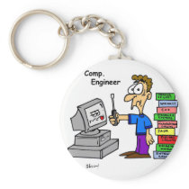 Computer Engineer Cartoon keychains