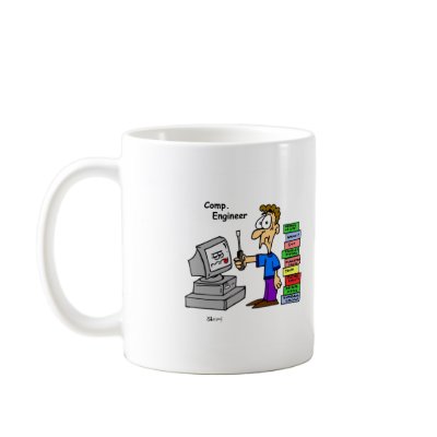 Computer Engineer Cartoon Coffee Mug by clubsakai