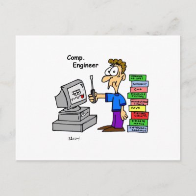 Computer Engineers on Computer Engineer Cartoon Post Cards From Zazzle Com